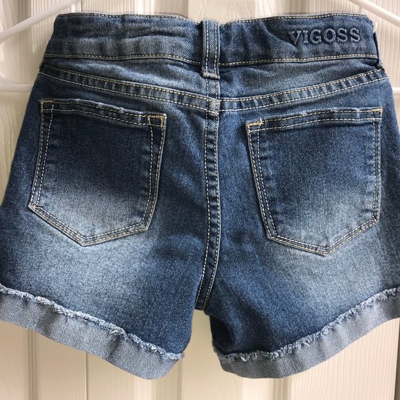Vigoss Blue Denim Shorts Girls Size 10 - Picture 3 of 8
